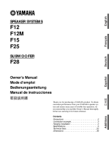 Yamaha F-12 - Owners Manual